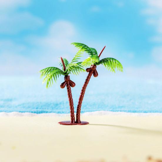 Micro Landscape Ornaments, Beach Miniature Decoration, Boat/Chair/Umbrella/Palm Tree/Swimming Ring for Succulents Pots Glass Covers DIY Seaside Scene