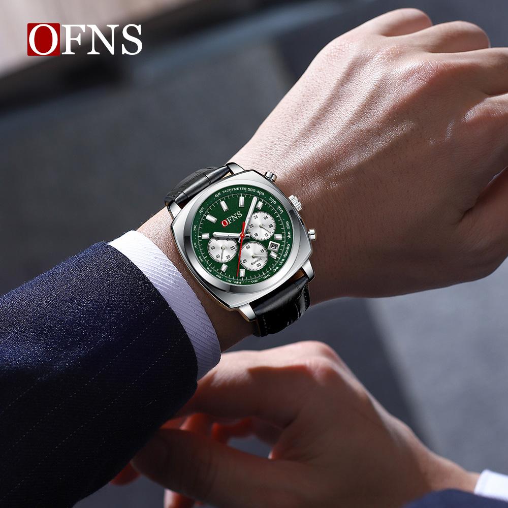Мужские деловые кварцевые часы с шестью стрелками, многофункциональный календарь, деловые мужские роскошные наручные часы из нержавеющей стали, хронограф