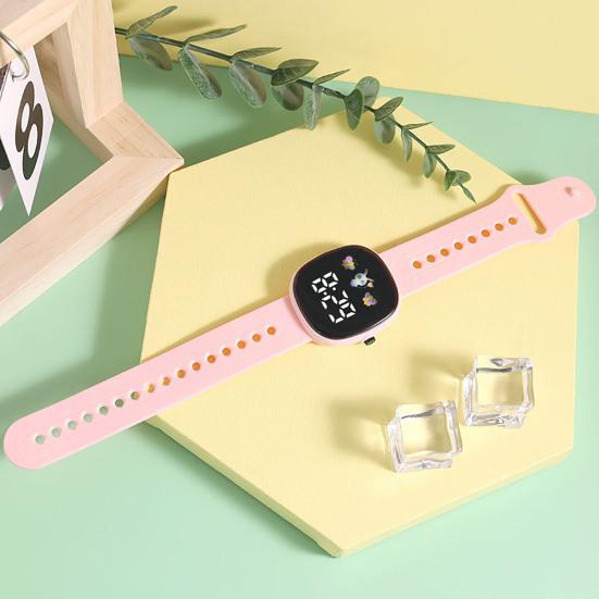 Светодиодные электронные часы Square Life, водонепроницаемые регулируемые мягкие силиконовые ремешки, спортивные наручные часы для мальчиков и девочек, подарок на день рождения