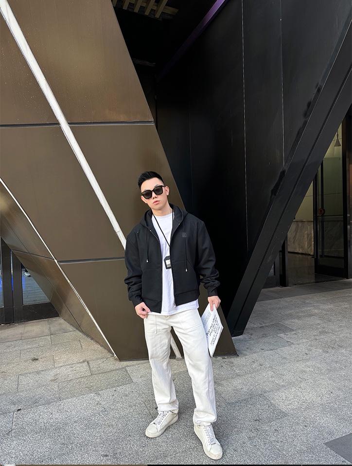 Мужская толстовка с капюшоном и логотипом Nan You Lv Jia из шерсти и хлопка: Тяжелая зимняя повседневная толстовка с длинным рукавом