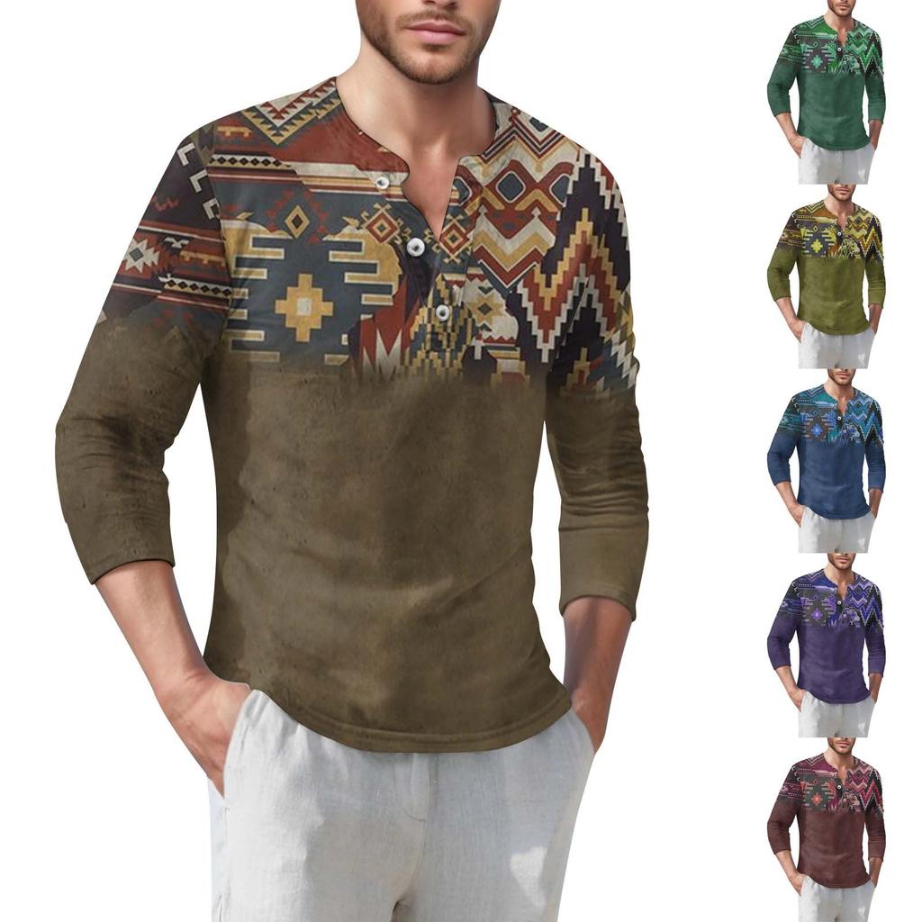 Men'S T-Shirt Street Casual Fashion Long Sleeved Top