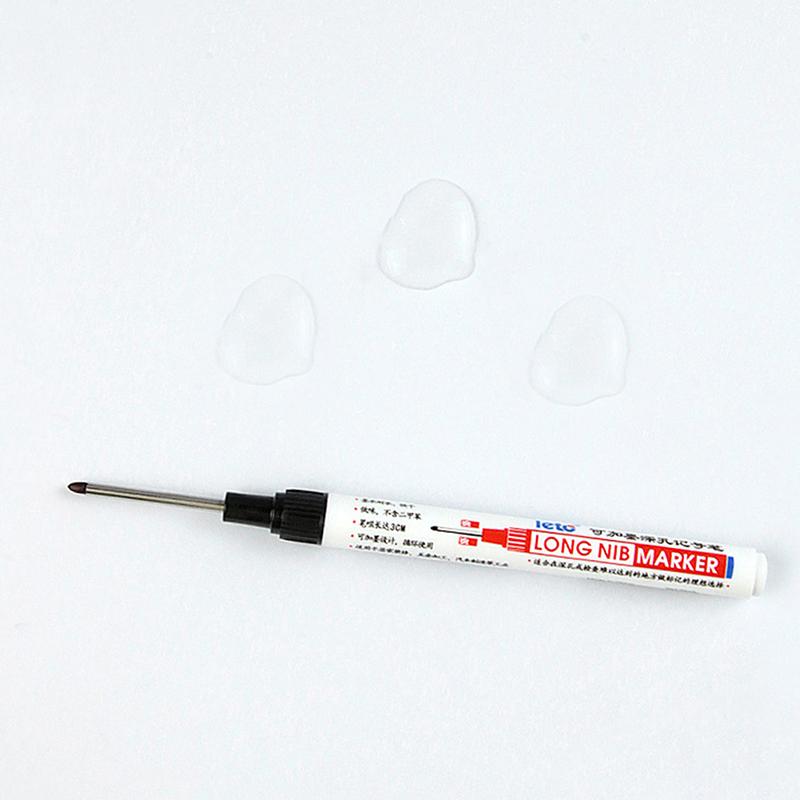 Large Capacity Long Head Markers Pen Bathroom Woodworking Decoration Multi-purpose Deep Hole Marker Pens Pen Black Ink