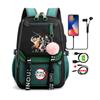 Anime Backpack Bags Large Capacity Manga To Travel Daily Girls Bookbags Demon Slayer Nezuko Kawaii Cartoon School Bag for Adults