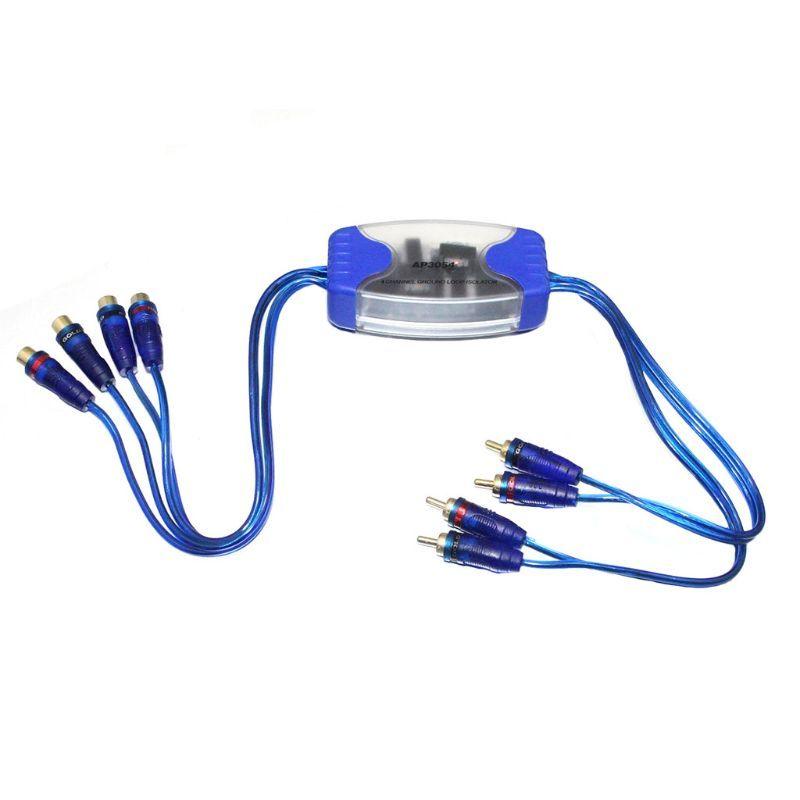 Universal Noise Sound Eliminator 4 Channel RCA Ground Loop Isolator Noise Filters For Car Audio