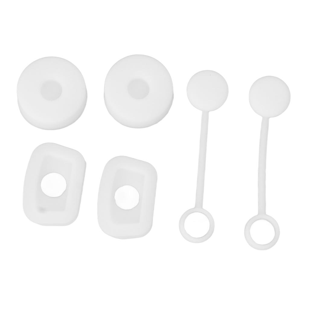 6 ШТ. Заглушка для соломинки для чашки, герметичная, многоразовая, крышка для соломинки, квадратная, круглая, защита от проливания, силиконовый набор заглушек от протекания