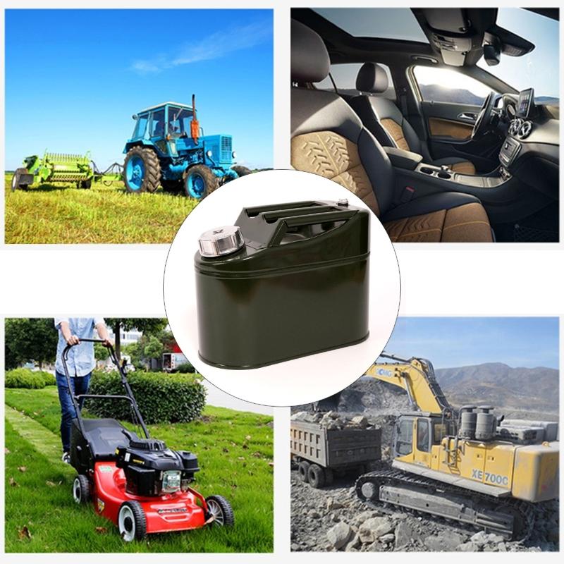 1.3 Gallon Petrol Oil Storage Can Can Fuel Container Gas Can for Car Truck Automotive Oil Bucket Container Green