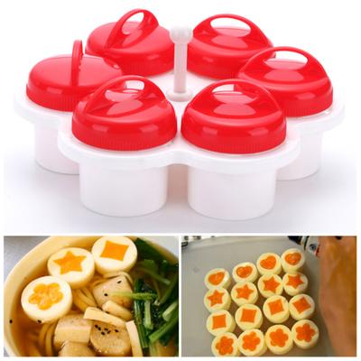 6шт. Форма для варки яиц на пару с кисточкой 6 форм пищевой полипропилен