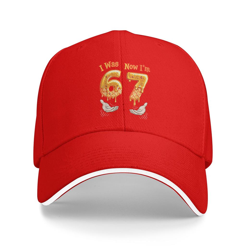 I was 6 Now I'm 7 Year Old Birthday 67 Funny Baseball Cap Vintage Men Hip Hop Hats Breathable Running Hippie Baseball Caps Gift