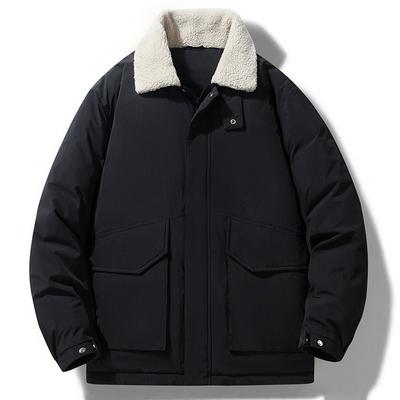 Зимняя новая модная брендовая универсальная стеганая куртка, плотное теплое повседневное пальто на белом утином пуху