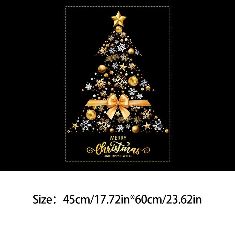 1 упаковка наклеек на окна в виде рождественской елки для стекла, рождественские наклейки для украшения дома, праздничное рождественское украшение для вечеринки