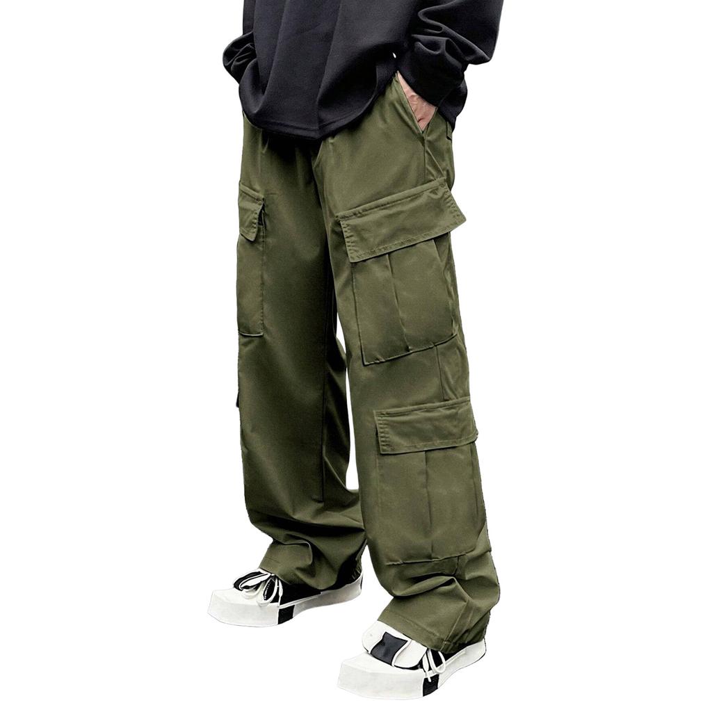 Мужские комбинезоны, повседневные брюки с несколькими карманами и завязками, походные брюки, хлопковые саржевые брюки