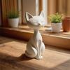 Элегантная статуэтка кошки 3D-печать Минималистичное искусство Скульптура кошки Коллекционная фигурка котенка для стола Винного шкафа Спальни Прикроватного декора Подарки для любителей кошек