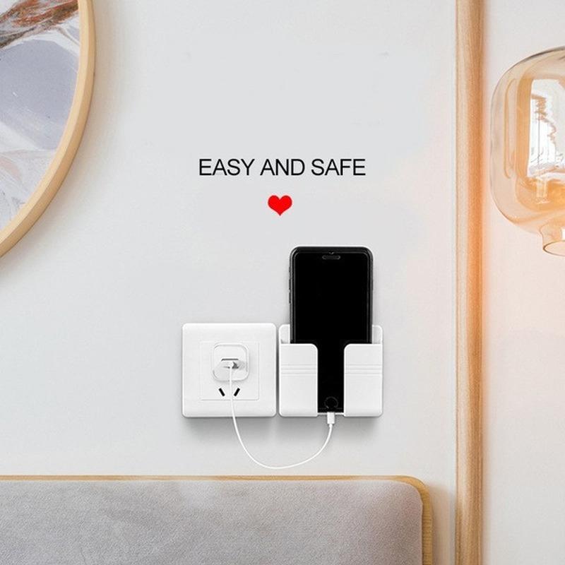 Пульт дистанционного управления без перфорации. Зарядка мобильного телефона. Настенный ящик. Настенный ящик для хранения. Стеллаж для хранения мобильного телефона.