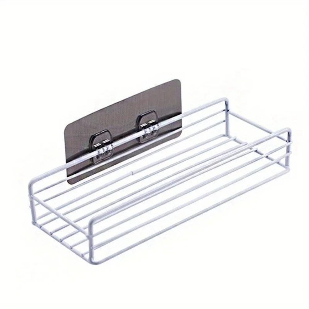 Настенный держатель для ванной без сверления Угловая полка для душа из железа Прочный органайзер для душа Ванная комната