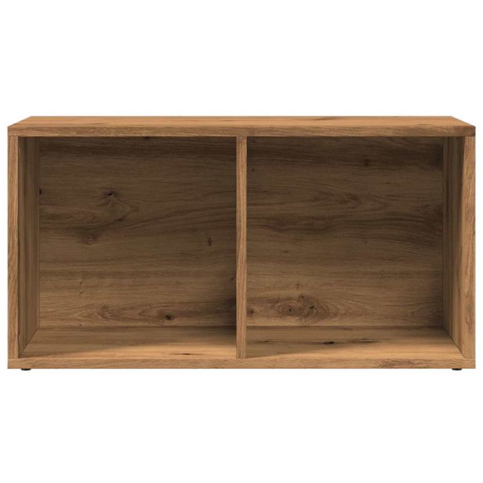 VidaXL Boîtes de rangement LP chêne artisanal bois ingénierie, table pour tourne-disque, meuble de rangement pour LP, 855787