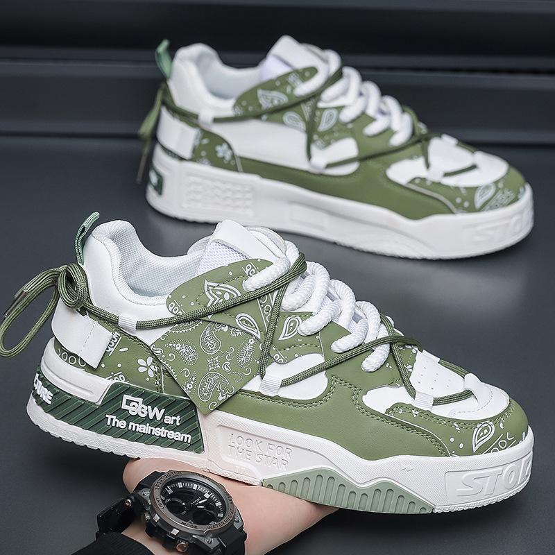 Мужская обувь класса люкс 2025 популярные универсальные спортивные кеды на толстой подошве дышащая повседневная обувь молодежная мода нишевая трендовая обувь