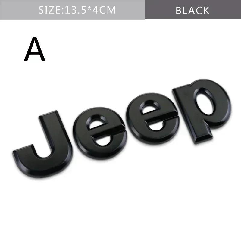 For Jeep For JEEP Wrangler Tj Jk Jl Grand Cherokee Commander Renegade Liberty Compass Patriot Car Front Trunk Side Emblem Met