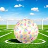 1pc Rainbow Heart Sparkle Theme Soccer Ball Football, Size 5, Lightweight PVC, Outdoor Training Soccer Ball,Gift j61432