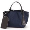 Tote Monogram X Recycled Minimal Navy [Isaac] Bag, Leather, 2-way Tote, Women's, (66)