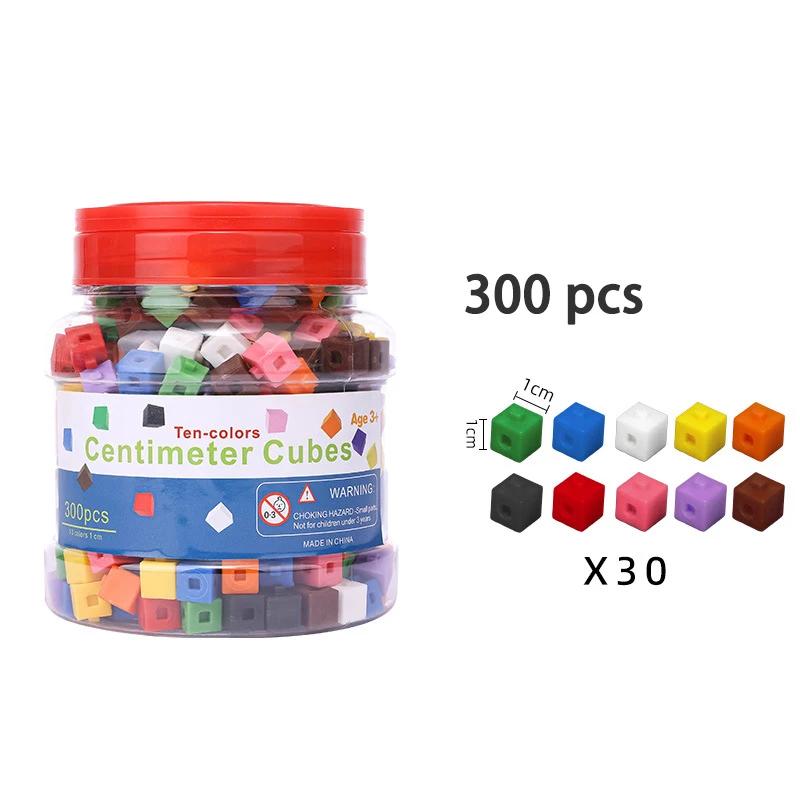 Linking Cubes Montessori Math Toys Number Blocks Learning Decimal Counter Teaching Aids Sensory Educational Toy for Children