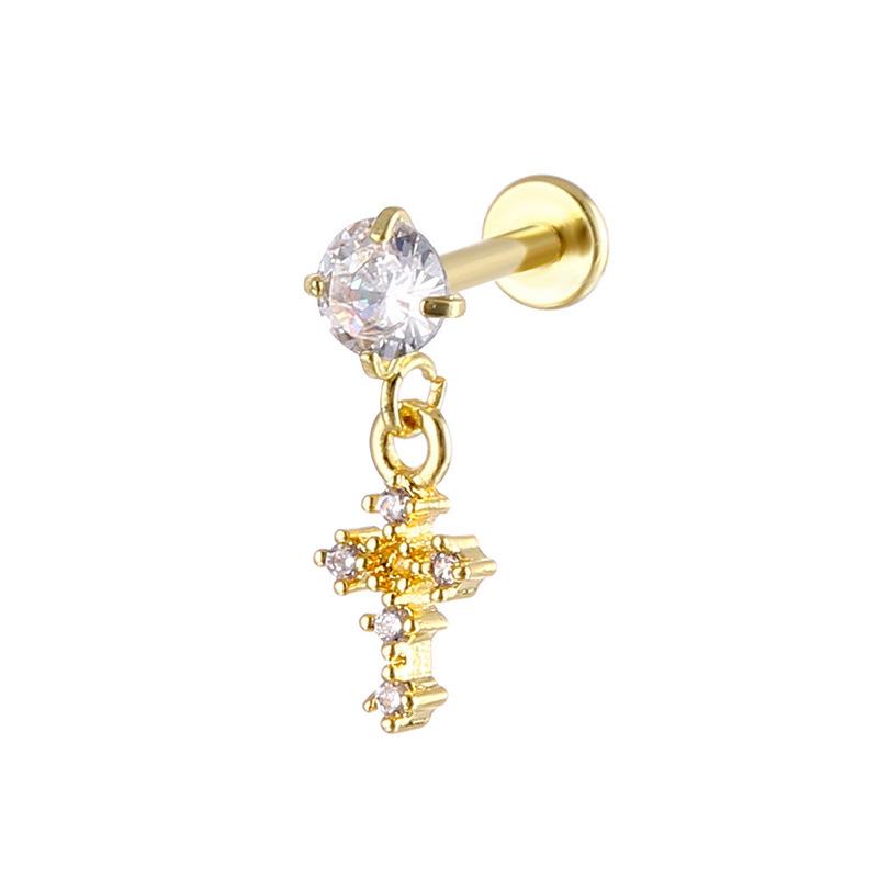 Штанга для пирсинга губы с внутренней резьбой, кольцо для хряща уха с подвеской, украшение для пирсинга тела