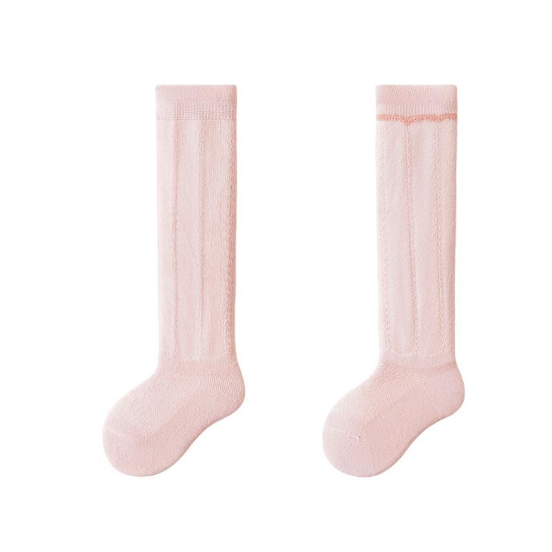 5 Pairs/set Baby Hollow Out Long Socks Breathable Mesh Cotton Princess Boneless Knee High Sock Summer Thin Newborn Socks 0-2Yrs