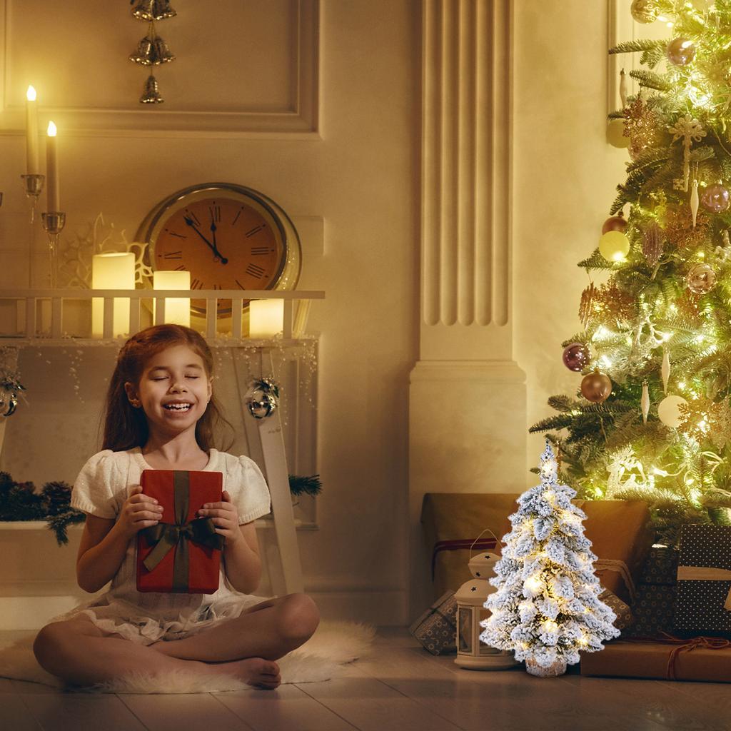 Artificial Xmas Tree 45cm Versatile Mini PVC Simulation Decorative Xmas Tree Tabletop Ornament White