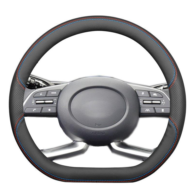 Для Hyundai Mufasa 2023 2024 2025 автомобильный чехол на руль ультратонкая кожа + замша износостойкие декоративные аксессуары для рамы