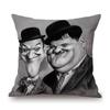 Lovely Cute Celebrity Sketch Art Classic Movie Scenic Poster Art Cotton Linen Sofa Decoration Throw Pillow Case Cushion Cover