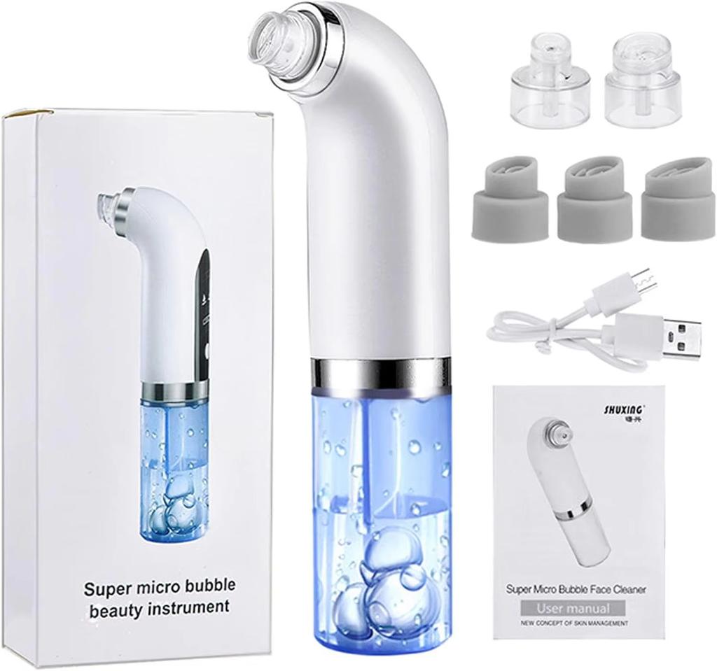 Small Bubble Blackhead Remover Vacuum Suction Water Oxygen Cycle Electric Facial Cleanser Black Dots Pimple Remover Skin Care