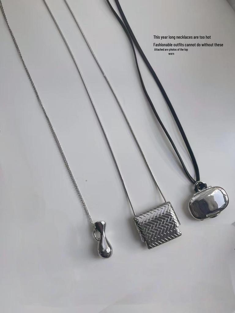 Habl Blogger Style Water Purifier Pendant Necklace - Women's Unique Layered Accessory Sweater Chain