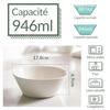 Bols à soupe - DOWAN - DOWAN 946ml Grands Bols à Soupe - Ensemble de 4 - Porcelaine - Résistants aux éclats