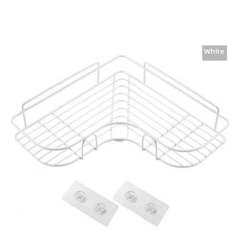 1 шт. Полка для ванной комнаты, настенная, угловая, полки для хранения, держатель для шампуня, косметическая стойка, железная корзина для душа, органайзер для ванной комнаты