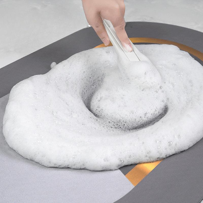 Simple Bathroom Diatom Mud Floor Mat Solid Color Anti Slip Mat Bathroom Absorbent Pad Household Carpet Entrance Foot Mat