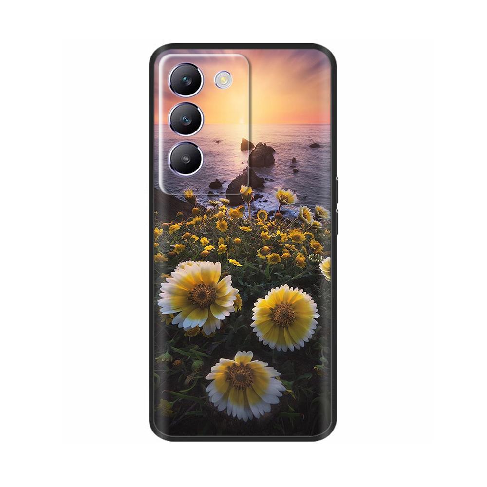 Ударопрочный Чехол Для Vivo V40 SE 5G T3 Y200e 5G V40SE Живопись Нарисованный Задняя Крышка Телефона Мягкий Силиконовый Чехол Для Vivo T3 V40 SE Capa