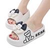 Тапочки женские носят медведь смайлик бант летняя мода толстая подошва см тапочки из одного слова