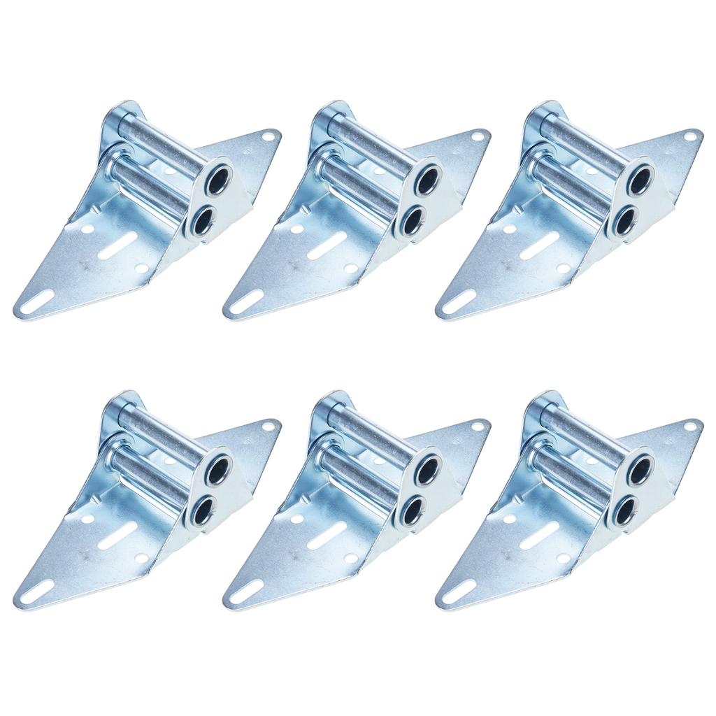 Упаковка из 6 портативных петель для гаражных ворот из нержавеющей стали, включает 8 винтов для прочного и высокопроизводительного ежедневного использования