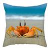 Наволочка для подушки с пляжным декором, с принтом натурального пейзажа, морской звезды, раковины, для дома, дивана, 45x45 см