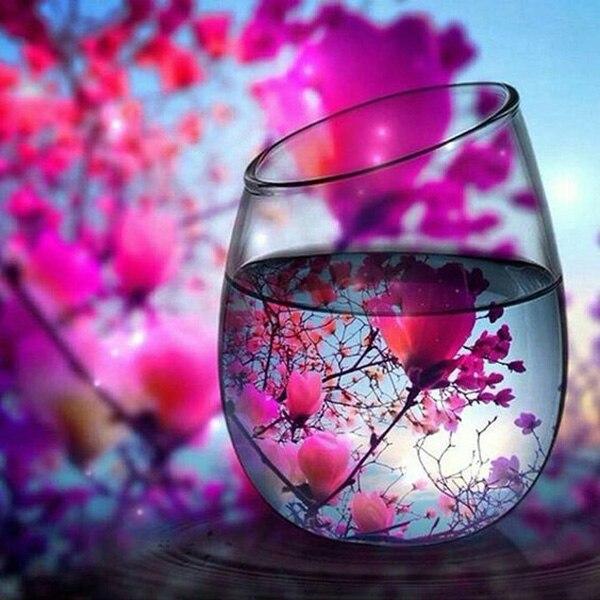 5d алмазная живопись полная квадратная/круглая алмазная вышивка закат бутылка вина пейзаж горный хрусталь DIY мозаика украшение дома