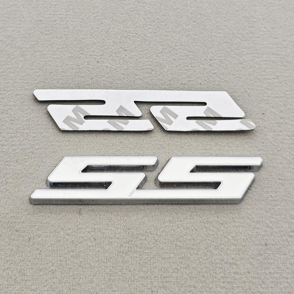 AABKB1 New Car Styling Badge 3D Metal SS Logo Front Grill Emblem Fender Trunk Sticker Decal Accessories For Chevrolet Camaro Silverado