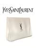 Косметичка YSL для женщин, из кожи, большой вместимости, удобная для переноски и отличается простым и элегантным дизайном. Идеальный подарок.