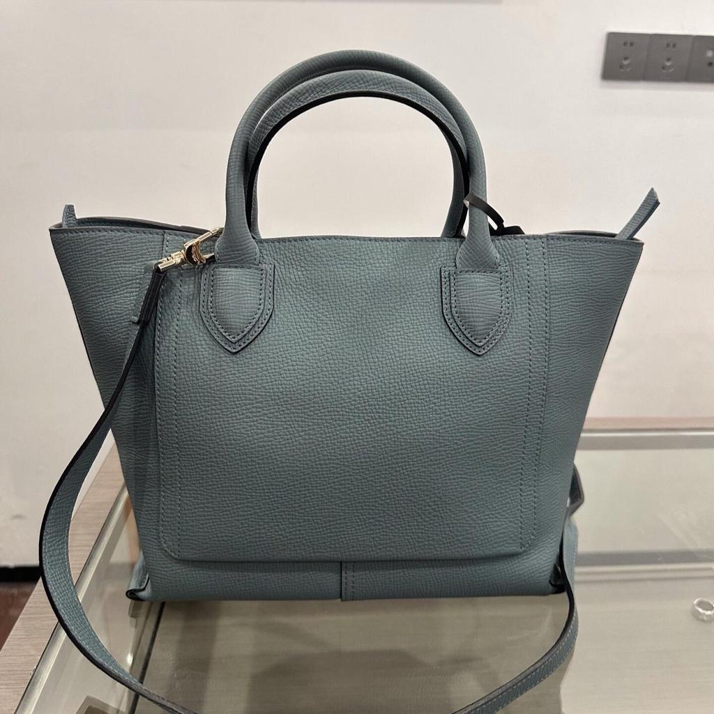 [Pre-Owned] Mailbox Medium Leather Tote Shoulder Crossbody Laptop Bag - Excellent #1PRQQZM