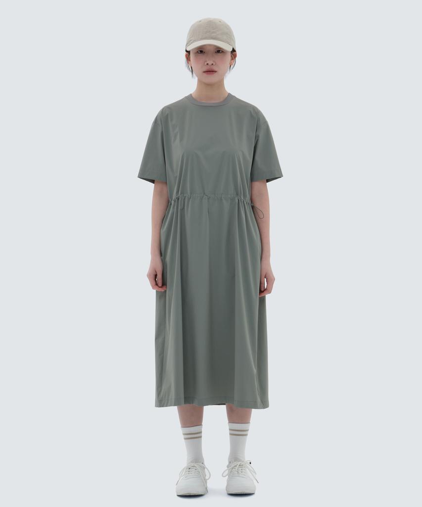 Snow Peak Apparel Тонкое Технологичное Женское Тканое Платье Светло-Хаки (S24Mwsop31)