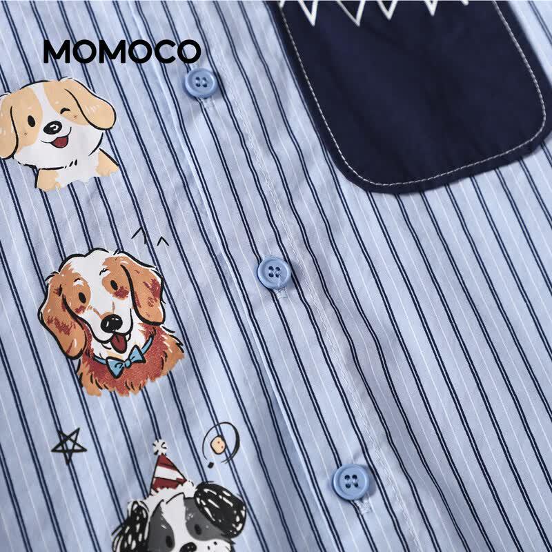 MOMOCO Boys' Striped Casual Long Sleeve Shirt