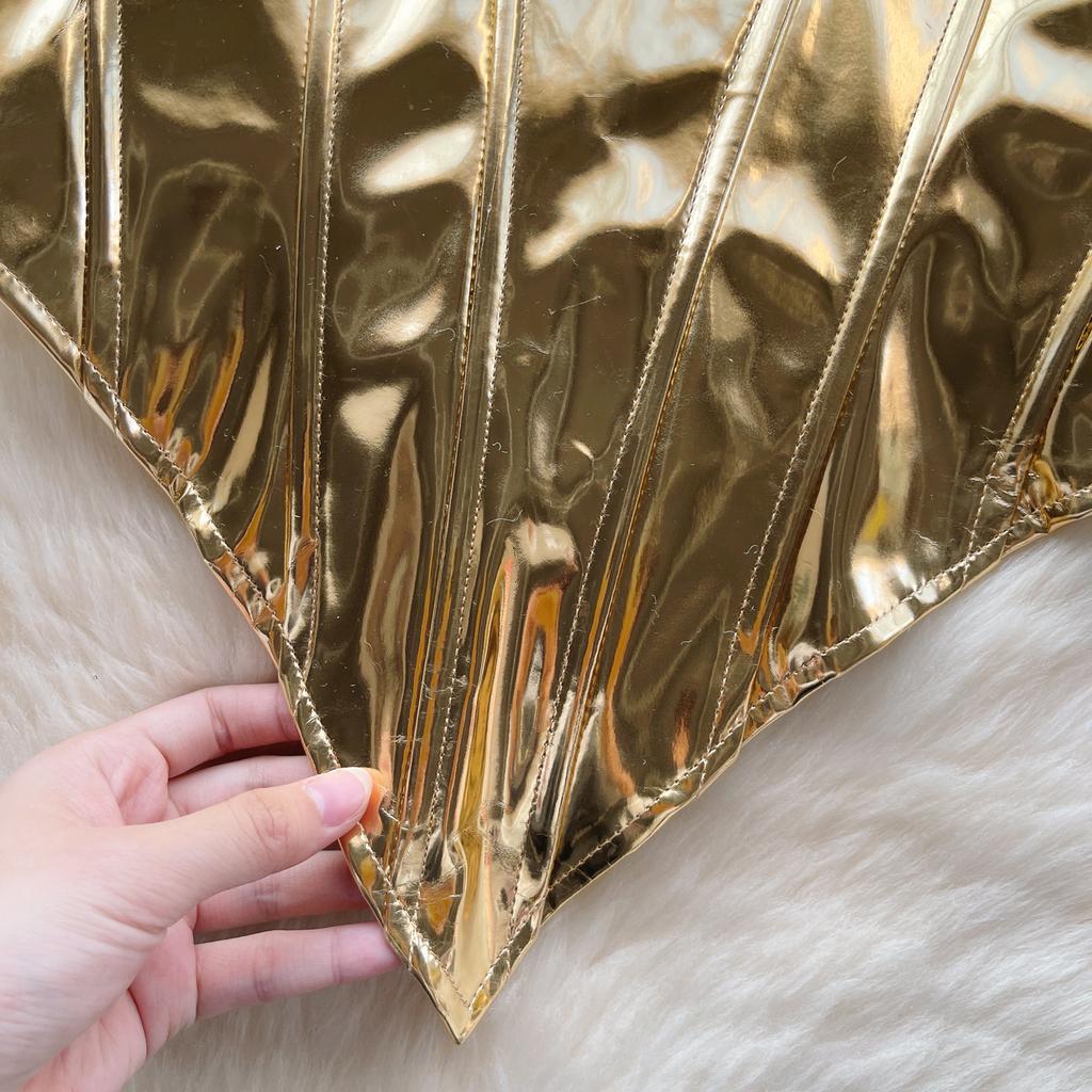 Hotsweet Tank Top for Women Cropped Strapless Irregular Sleeveless Outwear Bustier Bling Ins Solid Camisole Autumn Dropship