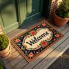 Винтажный цветочный приветственный коврик для двери, ковер, ковер с восточным узором, домашнее украшение для прихожей, коврик для патио, кухонный коврик, приветственный коврик