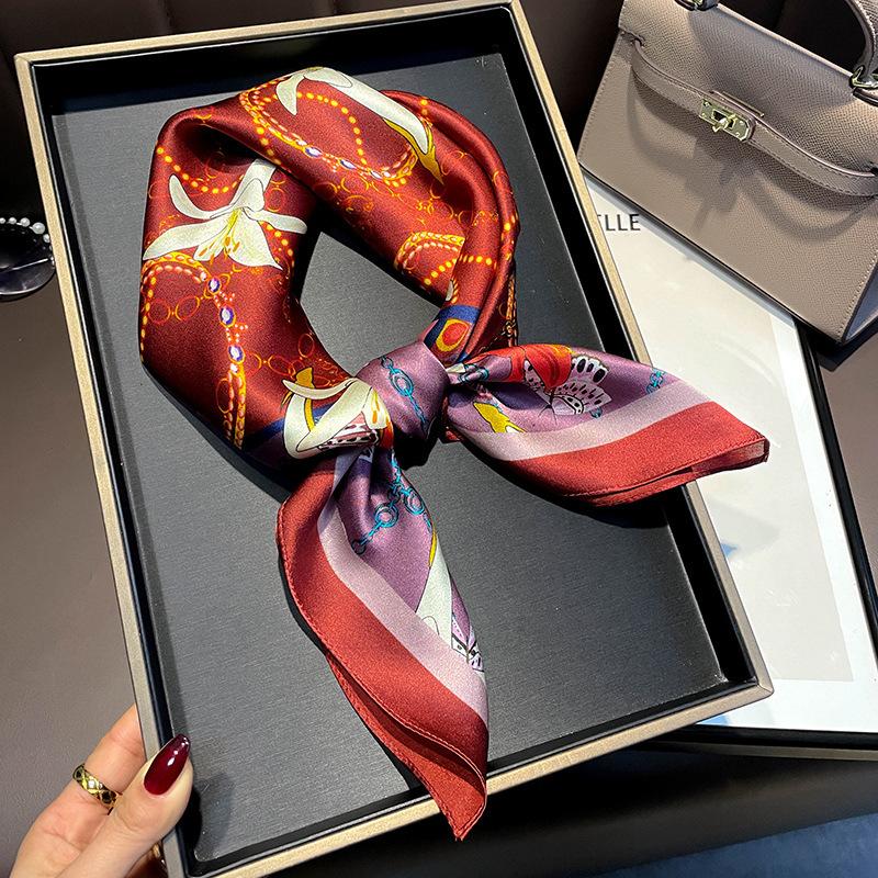 100% натуральный шелковый квадратный шарф женский бандана платок шарфы шали квадратный ворот фуляр накидки cachecol femme schals bufanda