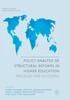 Книга Policy Analysis of Structural Reforms In Higher Education : Processes and Outcomes