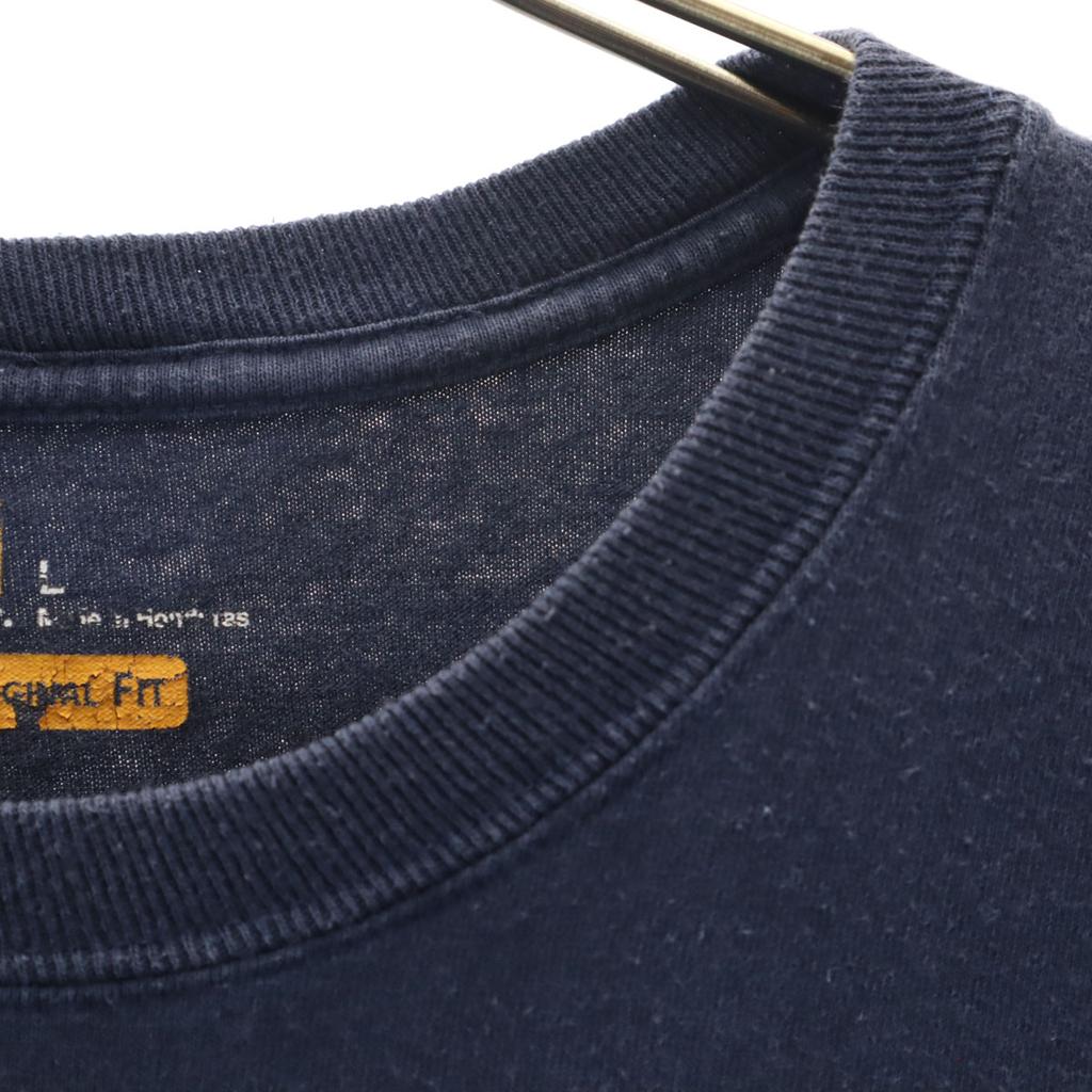 carhartt Футболка с коротким рукавом L Темно-синяя Однотонная Карманная футболка K87 Мужская Б/У