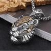 Fashionable Tiger Head Pendant Animal Tiger Necklace Men's Punk Hip Hop Trendy Casual Jewelry Gift